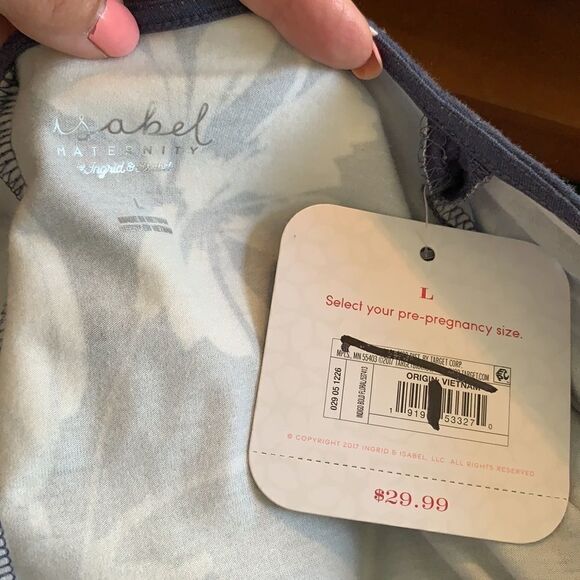 NWT Isabel Maternity indigo blue maxi dress - Picture 8 of 11